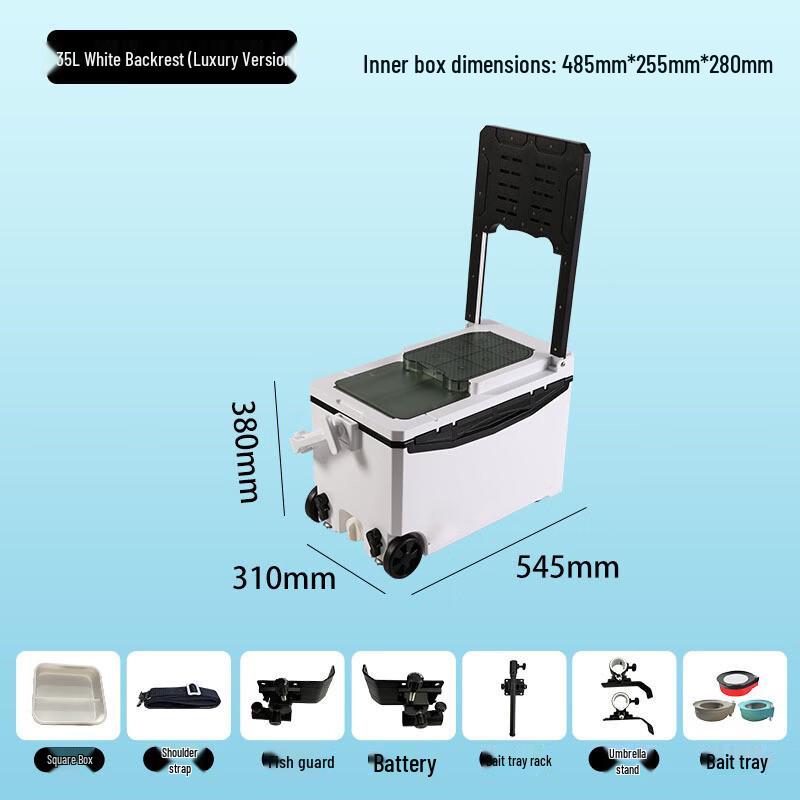 Wingning 35L Multifunktionale Isolierte Angelbox mit Rutenhalter