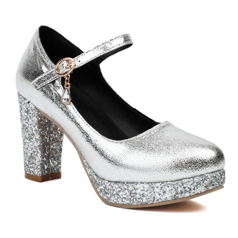 Moda Wysokie Obcasy Buty Kobieta Czółenka Seksowne Luksusowe Złote Srebrne Czerwone Damskie Obcasy Eleganckie Party Biuro Ślub Buty Duży Rozmiar 45