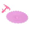 Silicone Lid Dustproof Hot and Cold Beverage Cup Cover with Flower Shape Handle for Kitchen Home