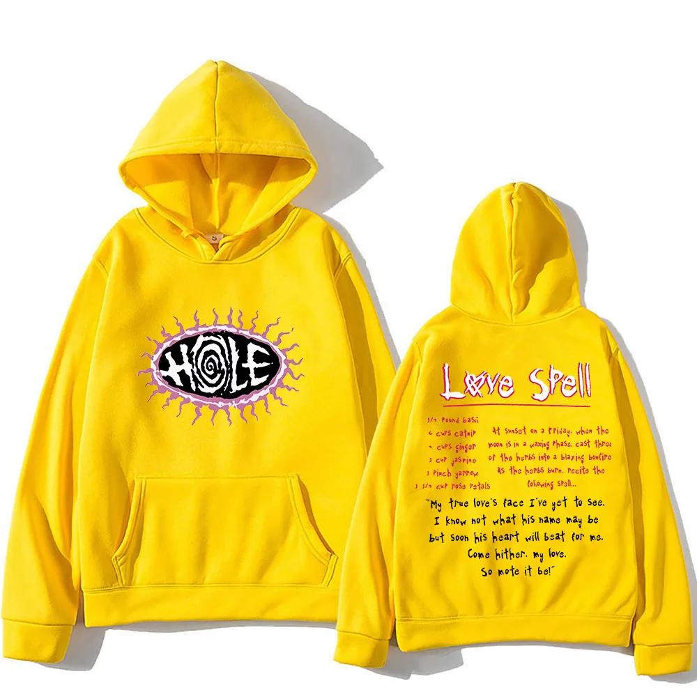 

Толстовки Courtney Love Hole Худи на осень/зиму Флисовые толстовки Харадзюку с карманом Готическая одежда Худи Молетом 3XL