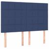 Box Spring Bed with Mattress Blue 140 x 190 cm Fabric