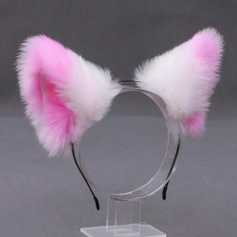 Fuchs Katze Ohr Plüsch Haar Hoops Cosplay Flauschigen Plüsch Haarband Stirnband Frauen Mädchen Maskerade Party Headwear Haar Zubehör