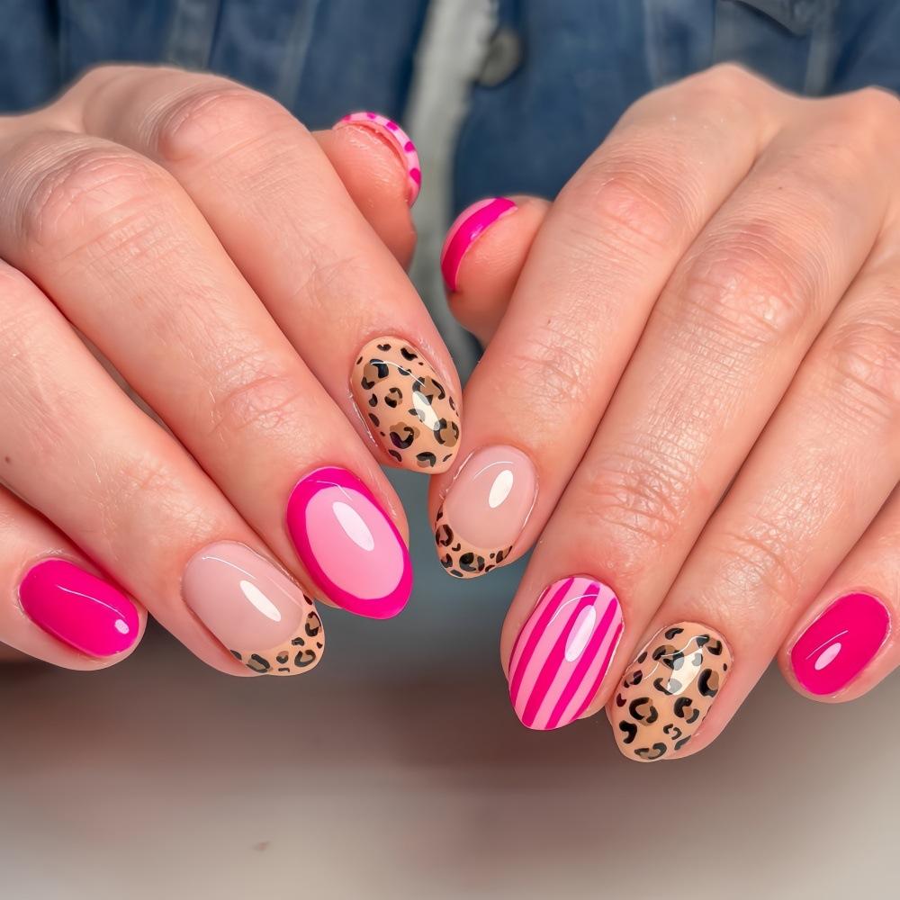 30 stuks kunstnagels spiraalvormig reliëf dopamine-geïnspireerde citroen- en sterontwerpen press-on nagels—Perfect als cadeau voor meisjes