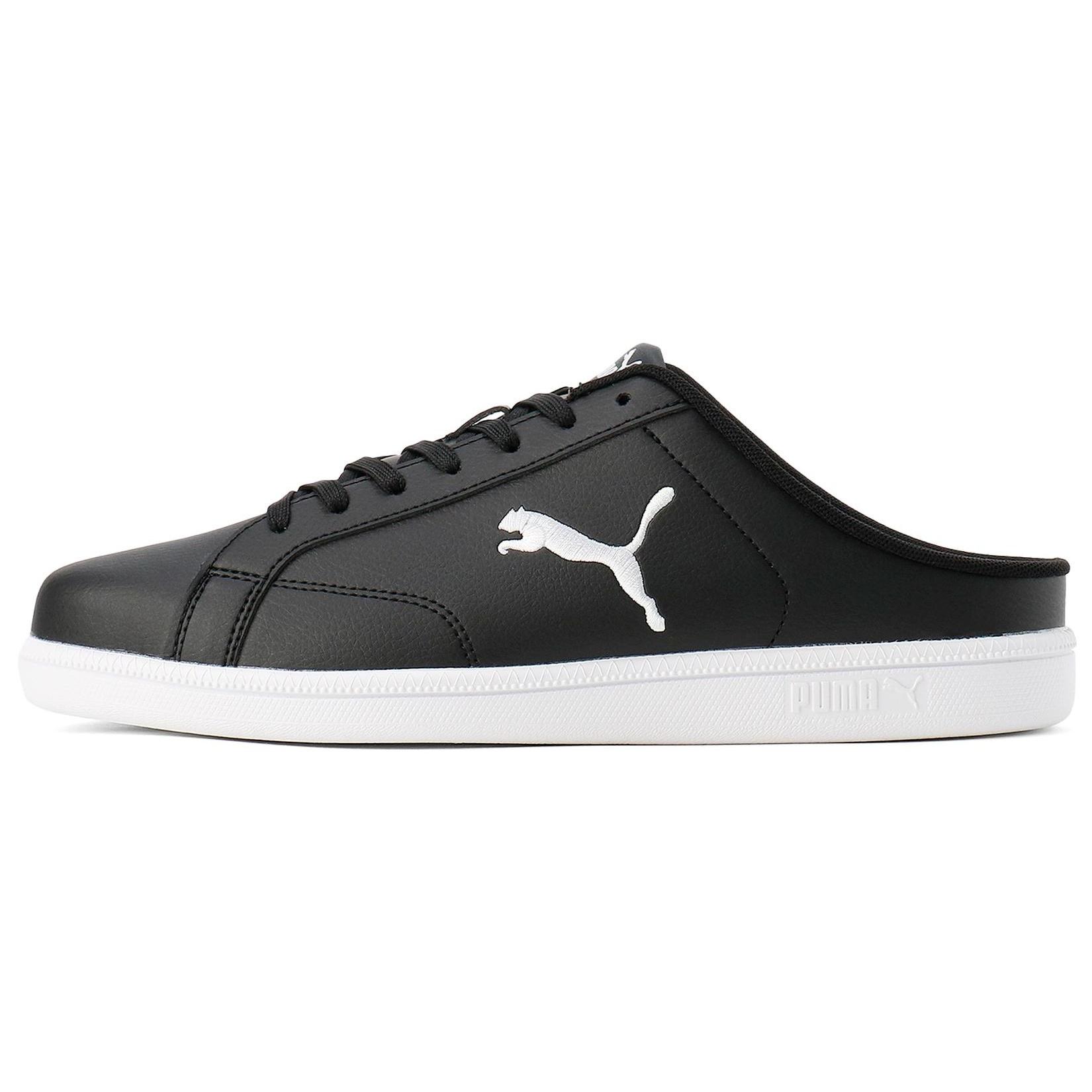 PUMA Smash Cat SL Mule Black White Unisex 394188-02 EU 35.5