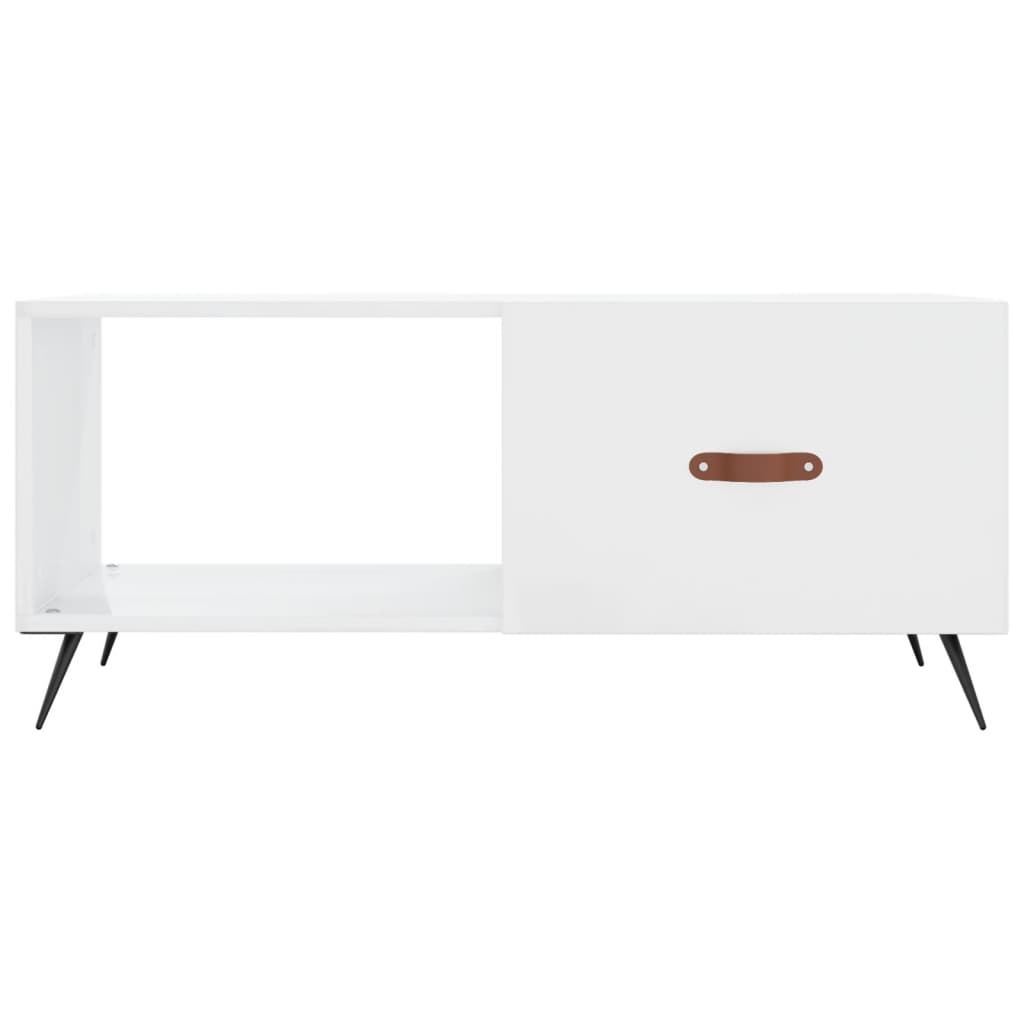 Coffee Table, High Gloss White, 90x50x40 Cm