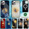 Abstract Painting Sun And Moon Phone Case For iPhone17,16,15,14,13,12,11 Plus,Pro Max Magnetic For Magsafe Wireless Charging