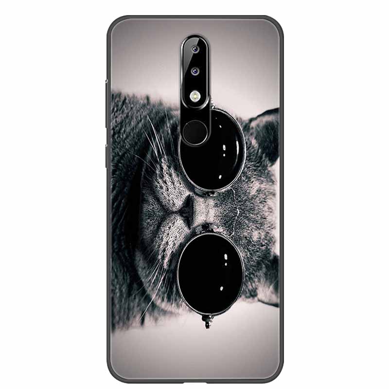 Per Nokia 6.1 Plus Custodia Adorabile Morbido Silicone Cartone Animato Gatto TPU Custodie per Telefono per Nokia X6 Copertura 6.1Plus Carina Coque per NokiaX6 Guscio