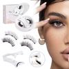 New Magnetic False Eyelashes Set: Colored, Glue-Free, One-Piece Design with Integrated Box.