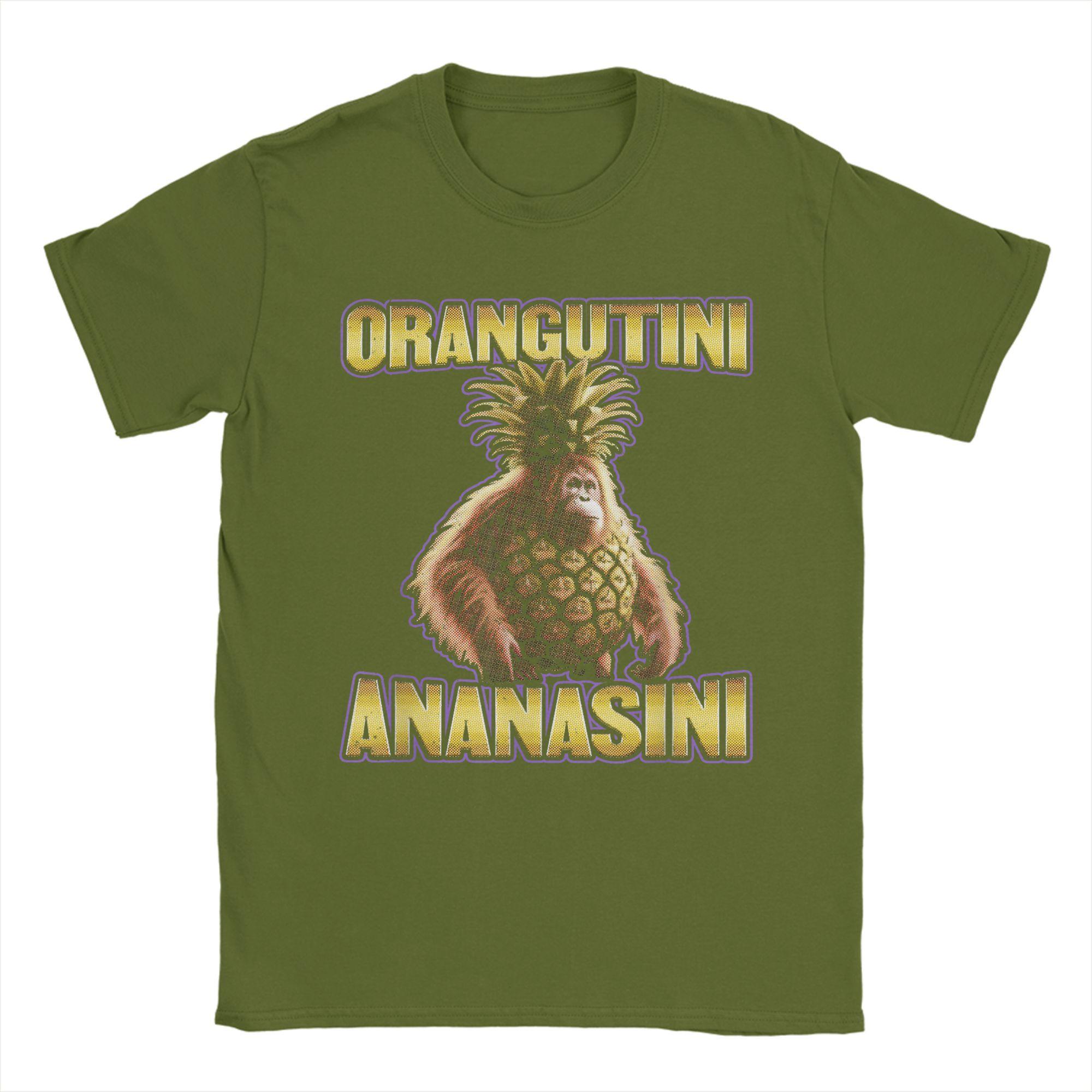 

Orangutini Ananasini Italian Brainrot T-Shirt Men Pure Cotton Tee Shirt Crewneck Short Sleeve T Shirts Gift Idea Clothing 4XL