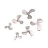 1Pc Right Left Hand 4Mm Shaft 3-Blades Metal Propeller Submerged Prop 28Mm 40Mm 48Mm For Rc Boat Marine Tug Bait