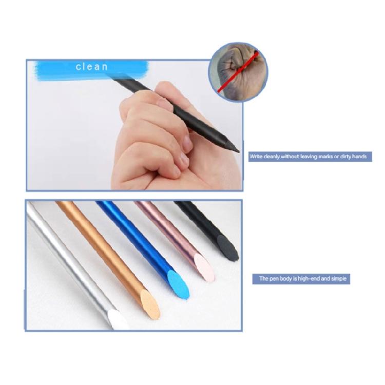 6Pcs Metal Inkless Pen with Touching Screen Pen Tip Smooth Writing Erasable Everlasting Pen for Office School
