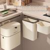 Large Wall-Mounted Kitchen & Bathroom Trash Bin with Sliding Lid