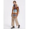 Autumn and winter new color thick braid high sense women's scarf thickened loop yarn striped thick beard shawl
