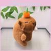 Charming Brown And Pink Capybara Plush Doll Bubble Blowing Keychain For Kids