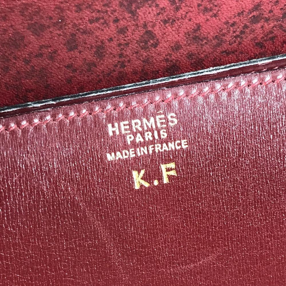 HERMES vintage Wood handle 2WAY Bag Shoulder Bag 2WAY Bag Hand Bag