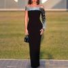 Rochie Bodycon Bandaj Europeană & Americană cu Strass-uri, pe un umăr