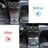 ABS Car Center Console Gear Shift Panel Cover Trim Sticker For Mercedes Benz C GLC Class W205 X235 2015-2021 Auto Accessories