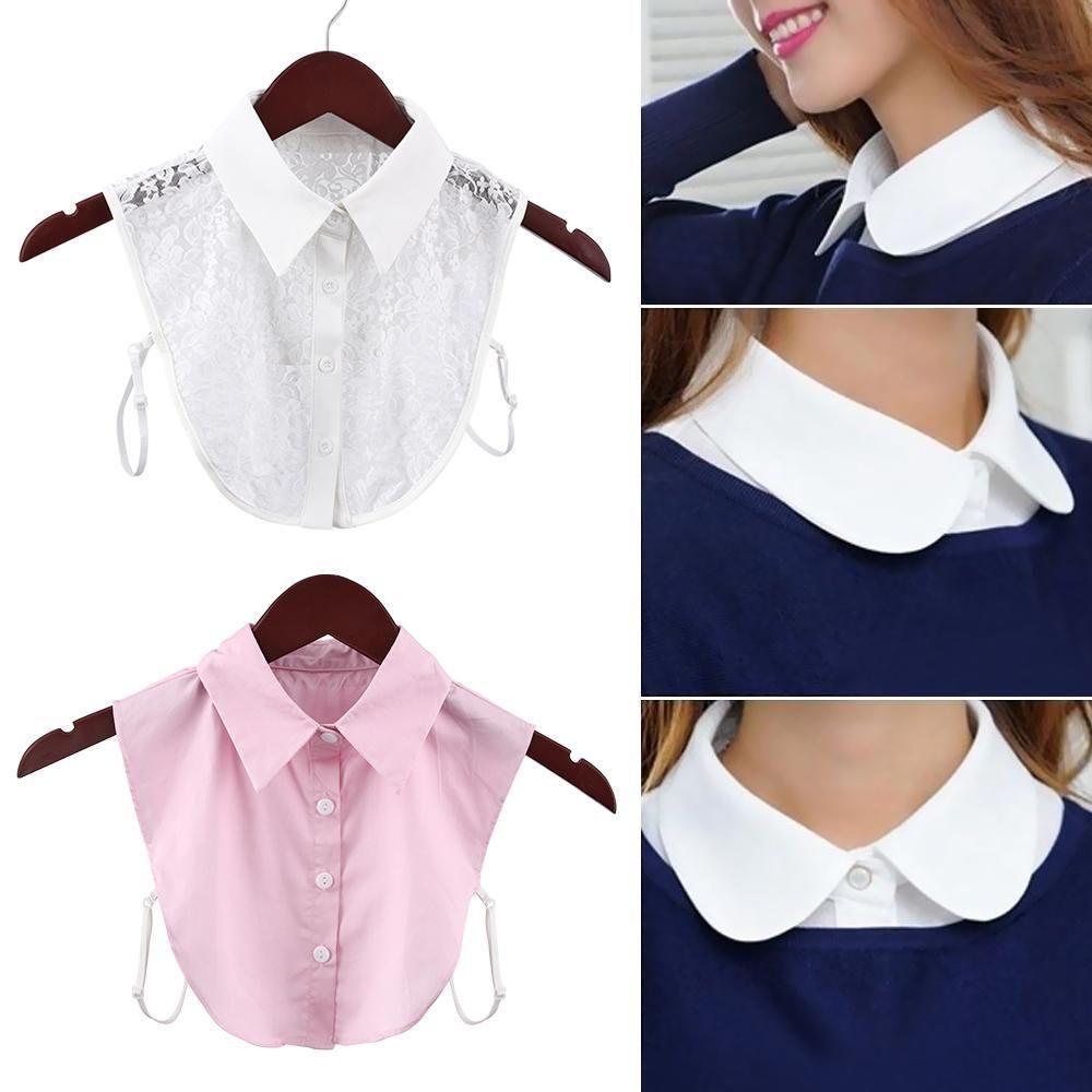 Fashion Solid Shirt Blouse Lace False Collar Clothes Accessories Detachable