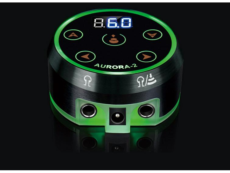 Aurora Gen 2 Digital Tattoo Power Supply - High Power Voltage Regulator with Color-Changing Display