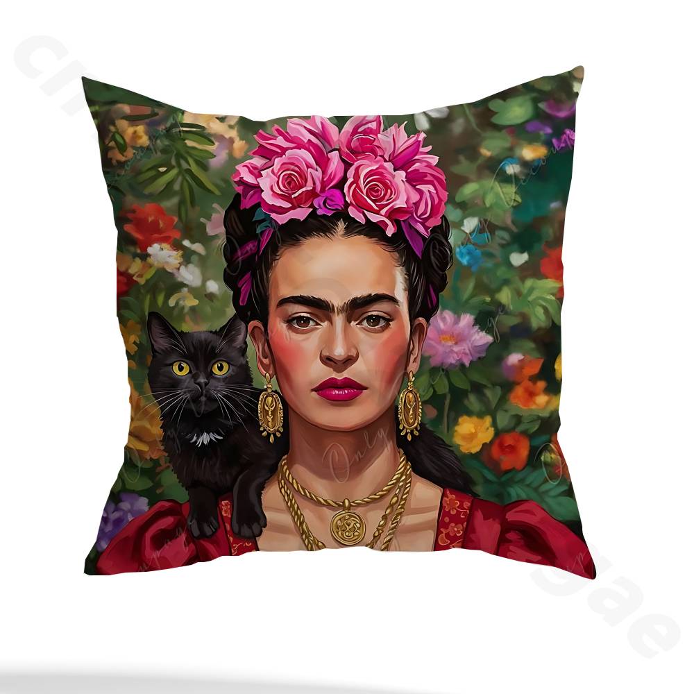 Artist F-Frida K-Kahlos pillowcase casual style decoration, suitable for home decoration (excluding pillow core)