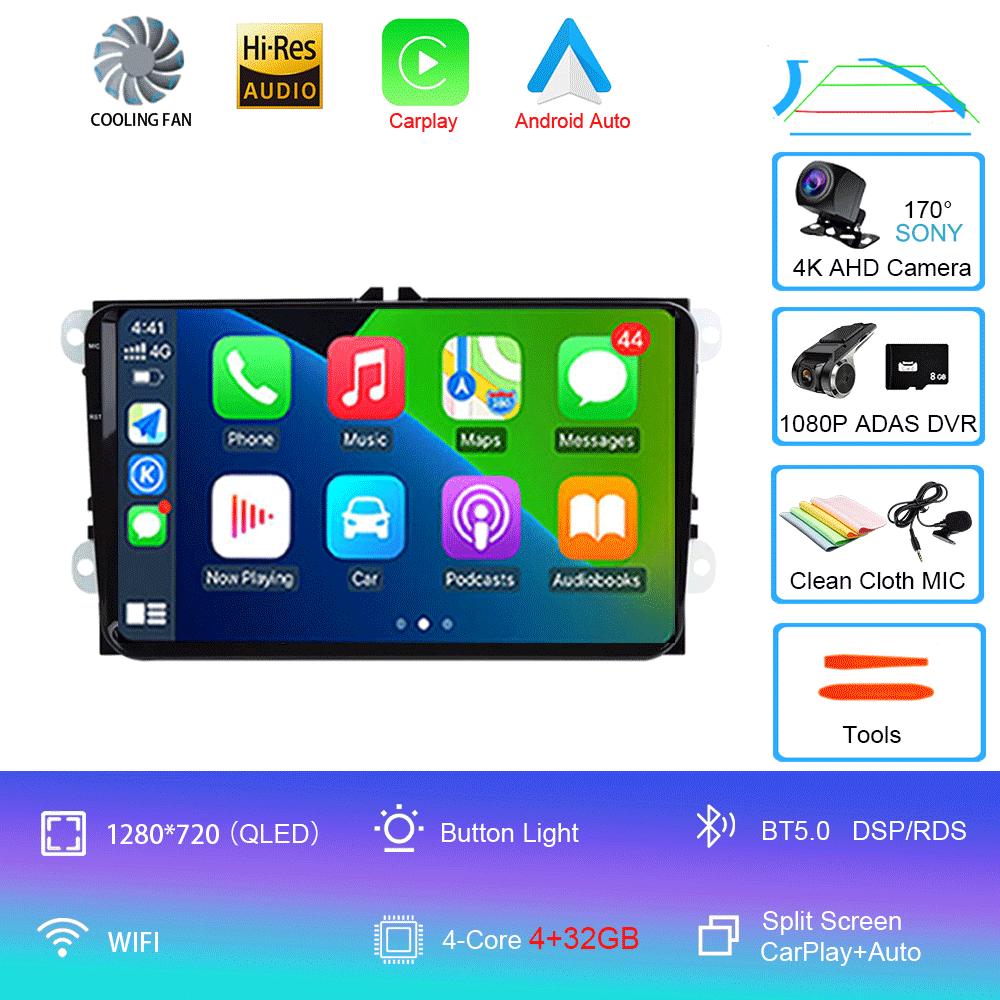 Radio auto 2 din android 14 ecran stereo Pentru VW Volkswagen Amarok Magotan Touran Polo MK5 SKODA Yeti Fabia Superb SEAT Toledo