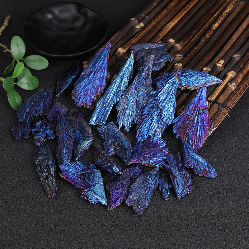 Natural Tourmaline Feather Shaped Raw Crystal Mineral Specimens 5-10 Grams Rough Stone for Collection and Display