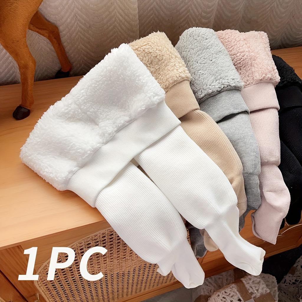 Winter Infant Baby Girls Polar Fleece Lining Stripes Leggings Plus Thick Warmth Cotton Tights Toddler Kids Keep Warm Pantyhose