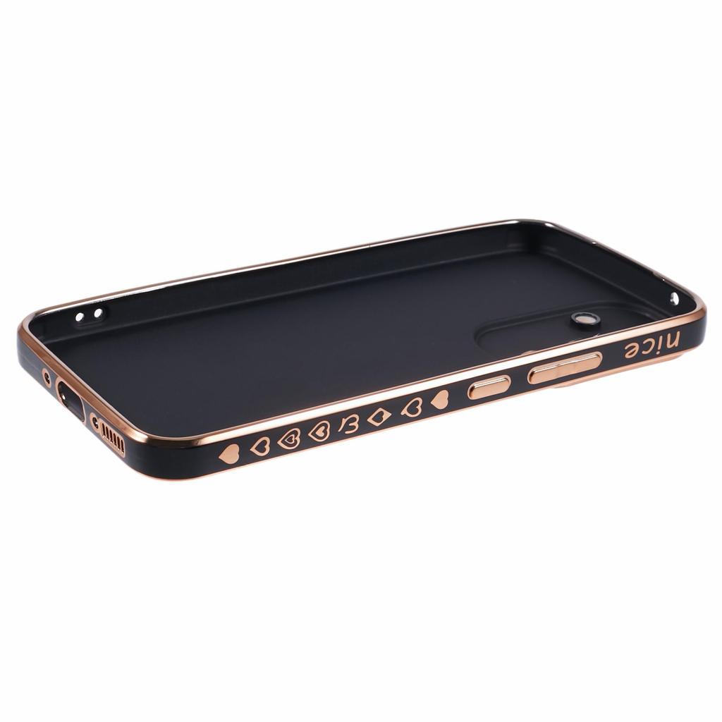 For Samsung Galaxy A54 5G Protective Case 6D Electroplating Love Heart TPU Phone Cover