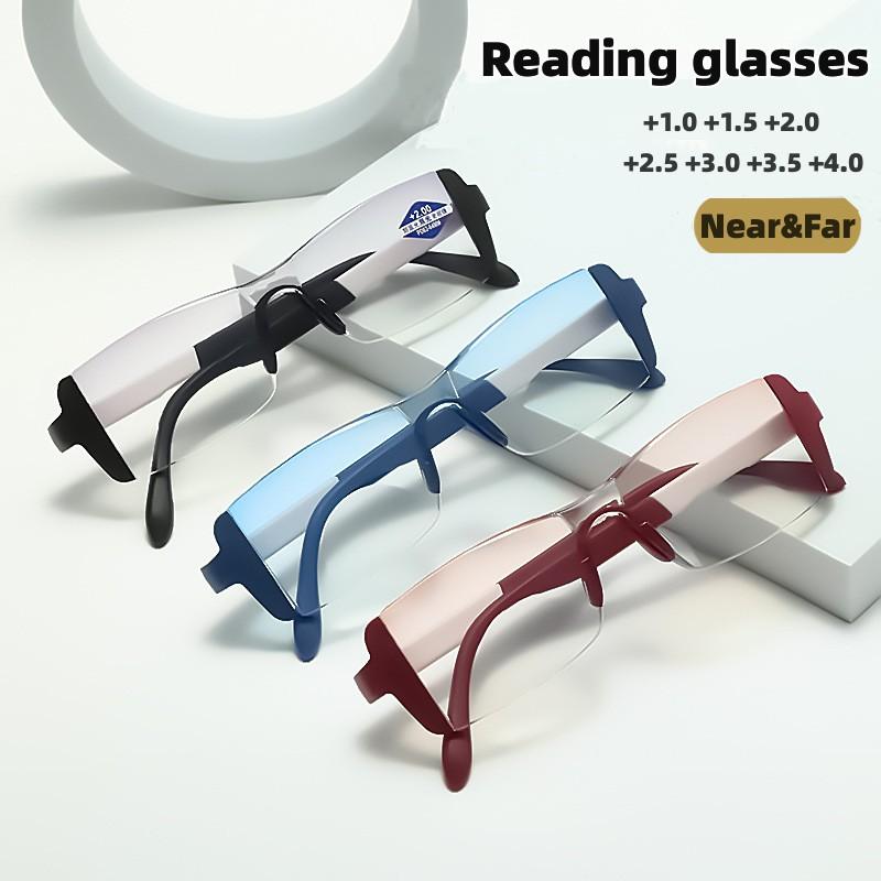 Modische Bifokale Lesebrille Herren Damen Vintage Presbyopie Brille Nah Fern Brille +1,0 bis +4,0 Dioptrien