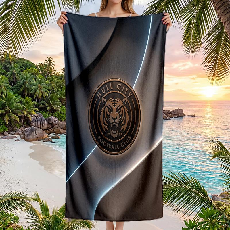 Asciugamano da Spiaggia Hull City Football in Morbida Microfibra Asciugatura Rapida Assorbente per Spiaggia Piscina Viaggio
