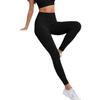 Damen einfarbige elastische Leggings: Frühling/Sommer Yoga Fitnesshose