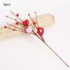 2 /3pcs Red Pink Foam Love Heart Branch Glitter Foam Love Pick Stick Valentine's Day Flower Bouquet Home Vase Picks Wedding