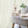 Linen Sheer Curtains Natural Sheer Curtains for Bedroom Living Room Kitchen Light Filtering Country Rustic Window Curtain Panels