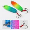 Metal Spoon Fish Lures Fishing Spinner Baits Casting Baits Metal Construction Curved Fishing Lures Sequins Baits Set