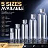 50 Pièces 5ml 10ml 30ml 50ml 100ml Bouteille en Plastique Bouchon en Aluminium Transparente Bouteille d'Échantillon de Lotion Contenant Cosmétique Vide pour Voyage