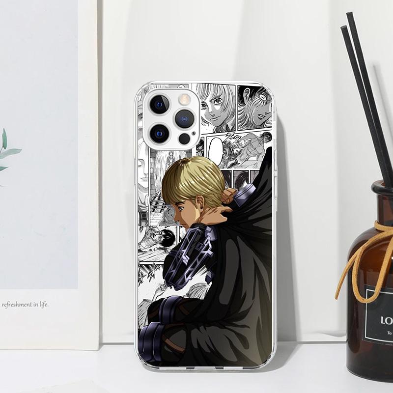Attack-Titan Anime Phone Case For Iphone 17 Air 16 15 Plus 16E 14 Pro Max 13 Mini 12 11 7 8 SE Fundas Soft Back Cover 17 Air 16
