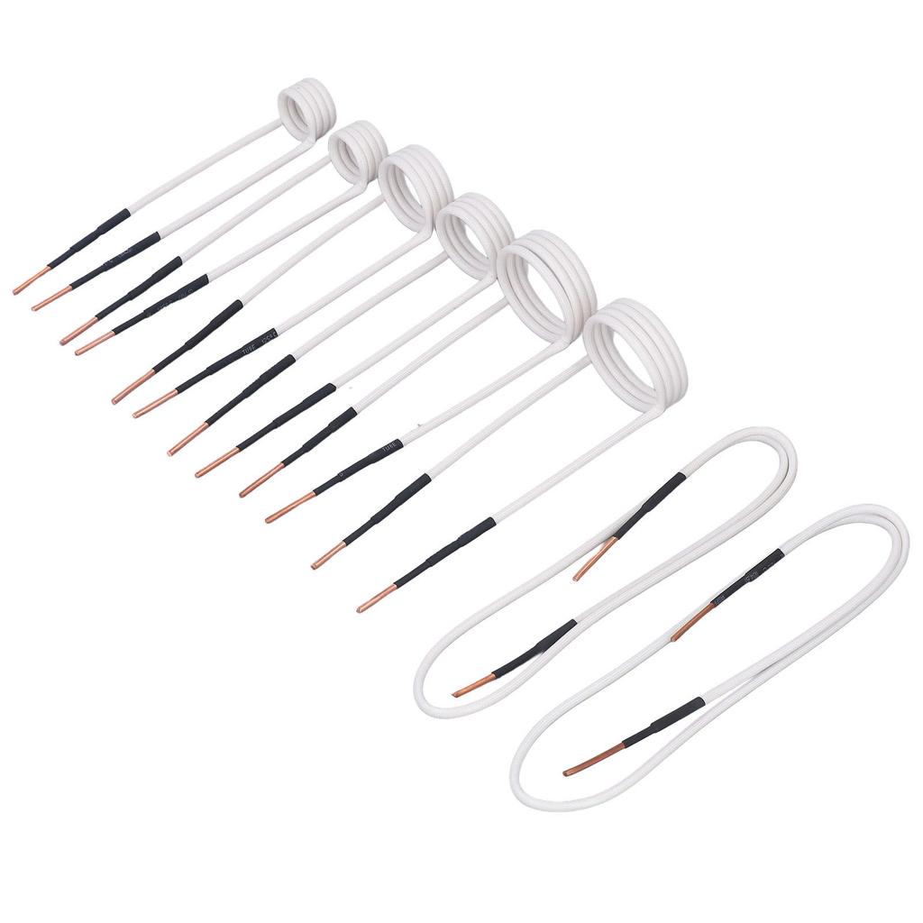 8Pcs Induction Heater Coil 2.5mm Brass Core 4 Types Set Kit for Bolts Nuts Removal