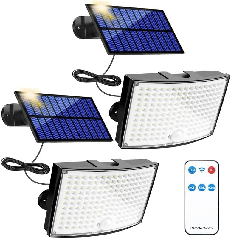 

AGOTD Outdoor Solar Sensor Motion 168 5M 3 Lighting IP65 Automatic Garden Power Disaster Preparedness Light, Sensor, LEDs, Separate, Cable, Bright,