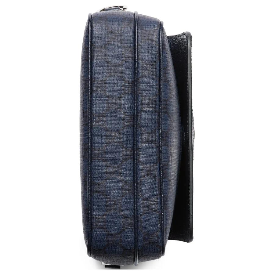 Gucci Ophidia Silver Tone Detachable Adjustable Shoulder Strap Canvas And Leather Trimmed Canvas Bag Men Shoulder Bag Deep-Blue 802170-FACJY-8441