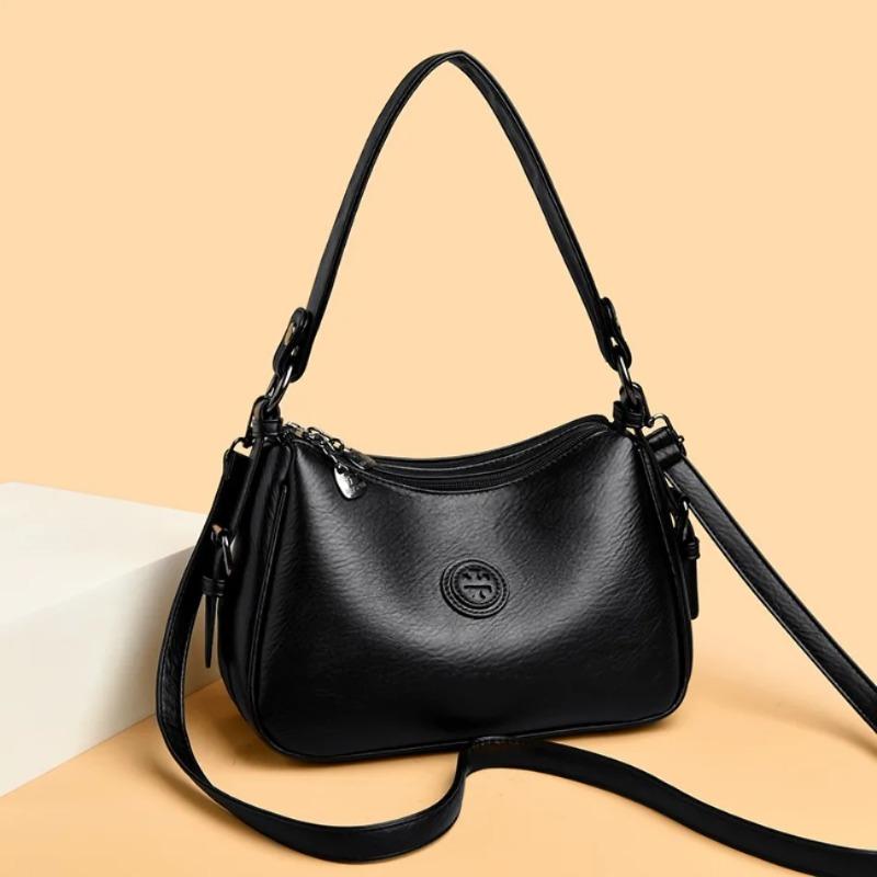 Fashionable Women's Shoulder Bag, Soft PU Leather Crossbody Bag, Solid Color Handbag, Suitable for Daily Use, Shopping, Commuting
