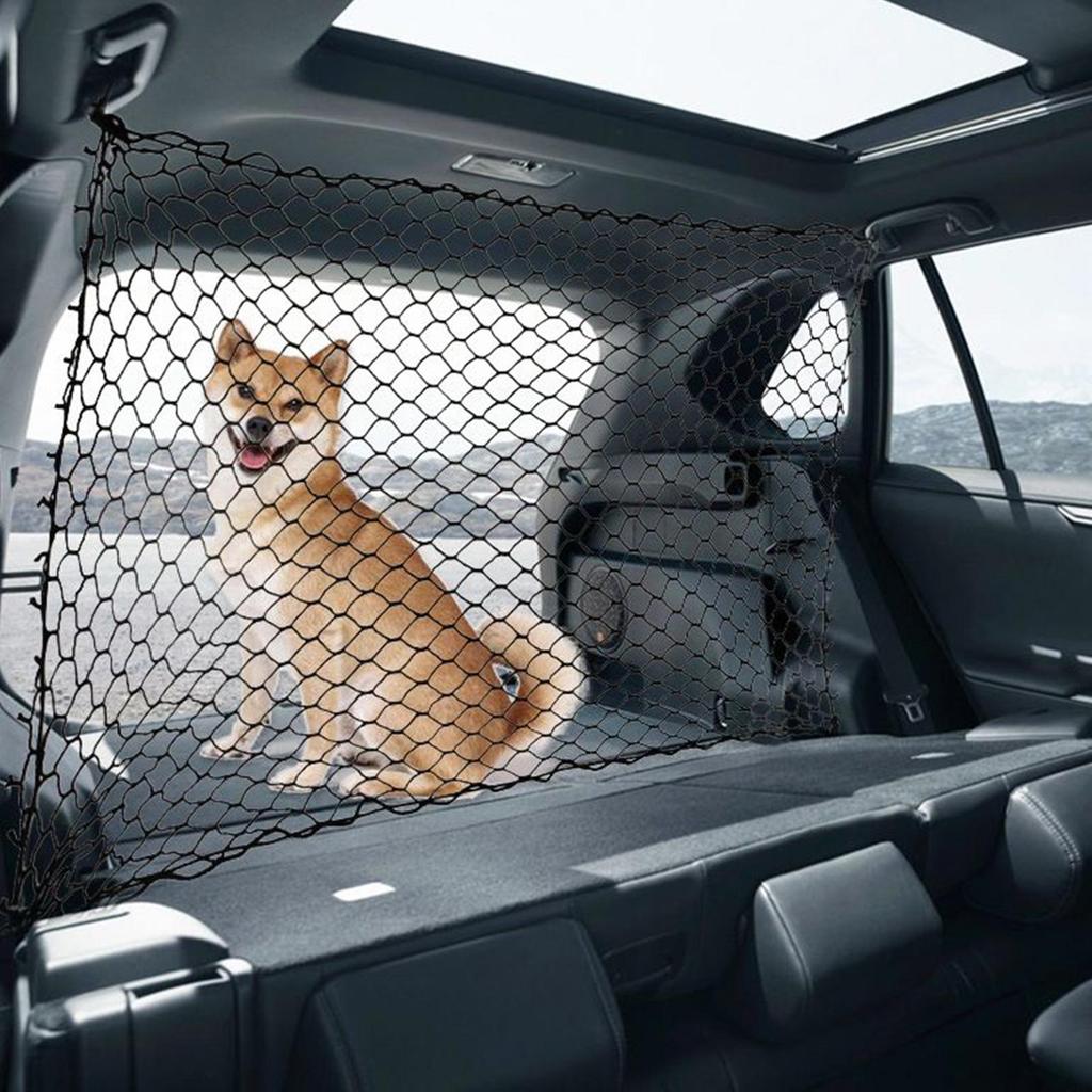 Hundenetz für SUV Sicherheitsabtrenner Fahrzeugzubehör Ausbruchsichere Hundefahrzeugbarrieren Tor für LKW SUV Wohnmobil Limousine Kofferraum Ladefläche