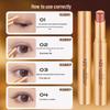YZS Radiant Three-Color Eyeshadow Stick: Pearlescent Glitter Gradient Pencil for Contour & Highlight.