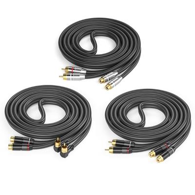 2RCA To 2RCA Extension Cable 2 Male To 2 Female 2RCA Stereo Sound Extender Cable for Speakers Amplifiers Mixer HDTV