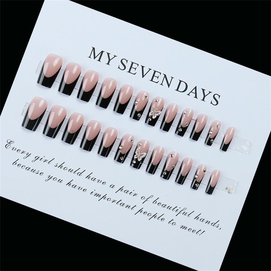 European & American Cross-border Flash Diamond Wearable Nail Patches - Light Luxury Manicure Removable Nail Pieces