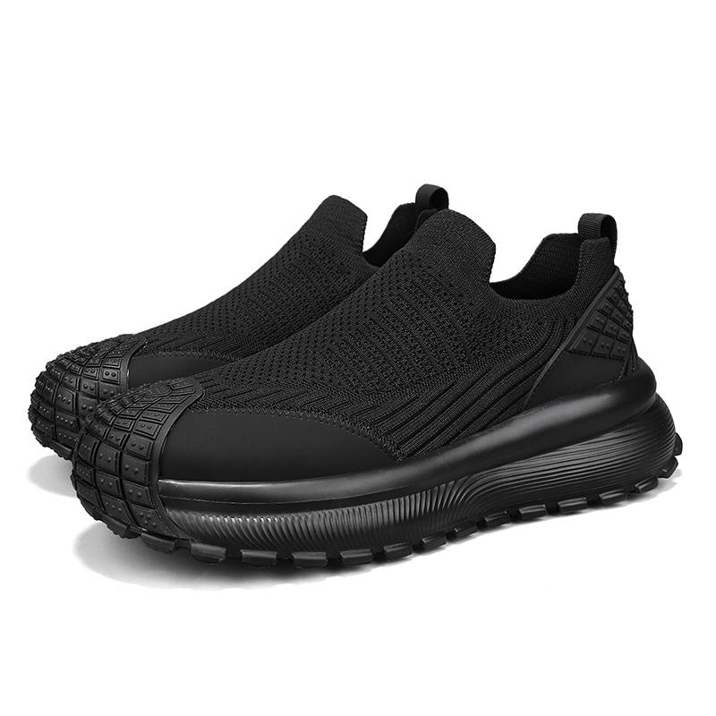 

Men Breathable Sneakers Summer Mesh Casual Shoes For Men Walking and Running Lightweight Sport Footwear Non-slip Plus Size 39-44 39 чёрный