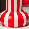 Colorful Striped Vase Ceramic Vase with Handle Desktop Decorative Vase for Flower