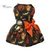 Halloween Hundekleid Lustiges Kleid, Kürbis Fledermaus Spinne Geist Aufdruck Haustier Kleines Outfit Bekleidung, Welpenrock mit Schleife für Hunde, Katzen Nicht kratzende Kleidung