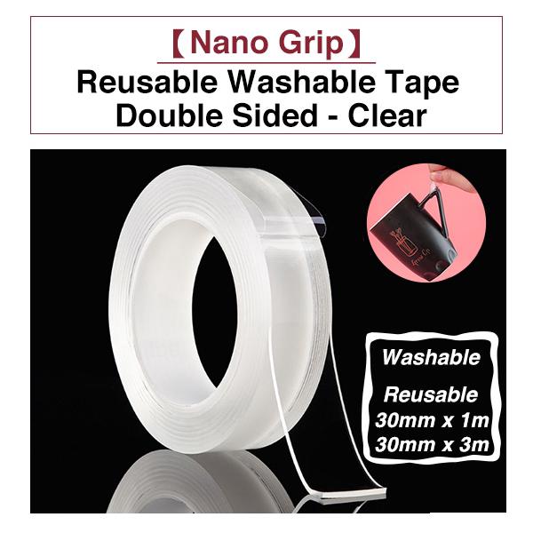 Buy Reusable Washable Tape No Residue Super Strong Bond Clear