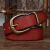 Fashionable Leather Belt Genuine Leather Pin Buckle Retro Old Korean Style Versatile Men and Women's Trouser Belt