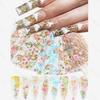 Stripe Pattern Nail Stickers The Starry Sky Nail Decals Professional Nail Foils  Nail Decoration